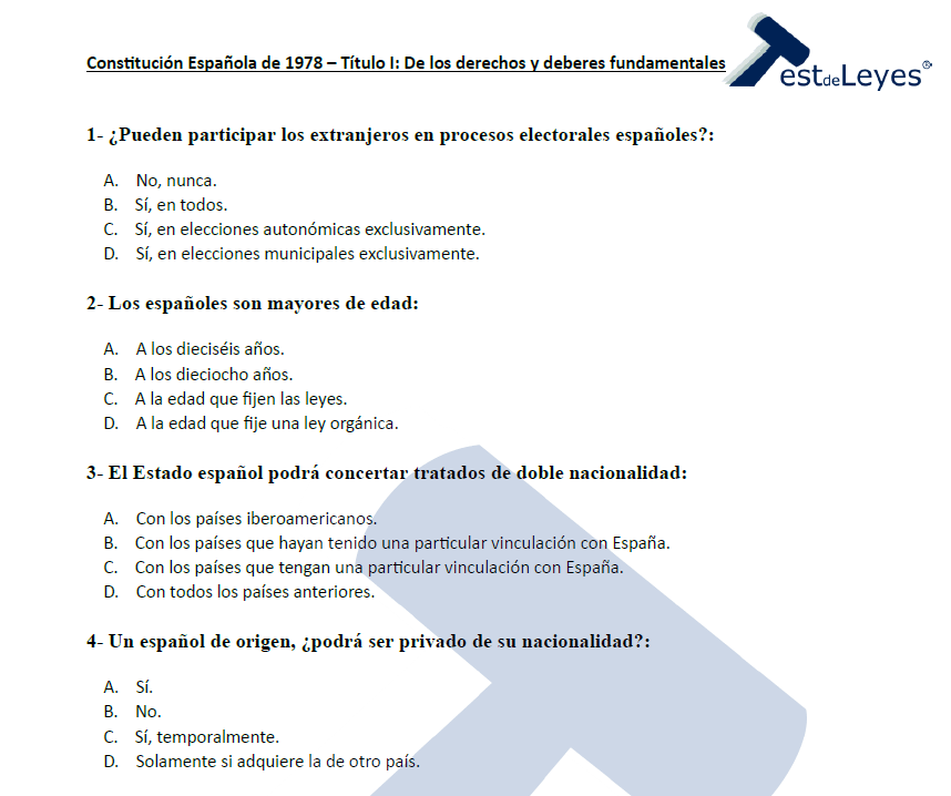 Constitución Española – Título I – De los derechos y deberes fundamentales (III) - Imagen 2