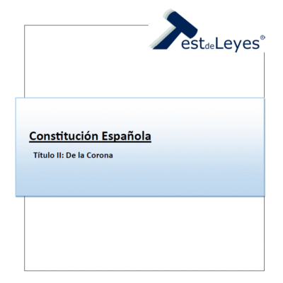 Constitución Española – Título II – De la Corona