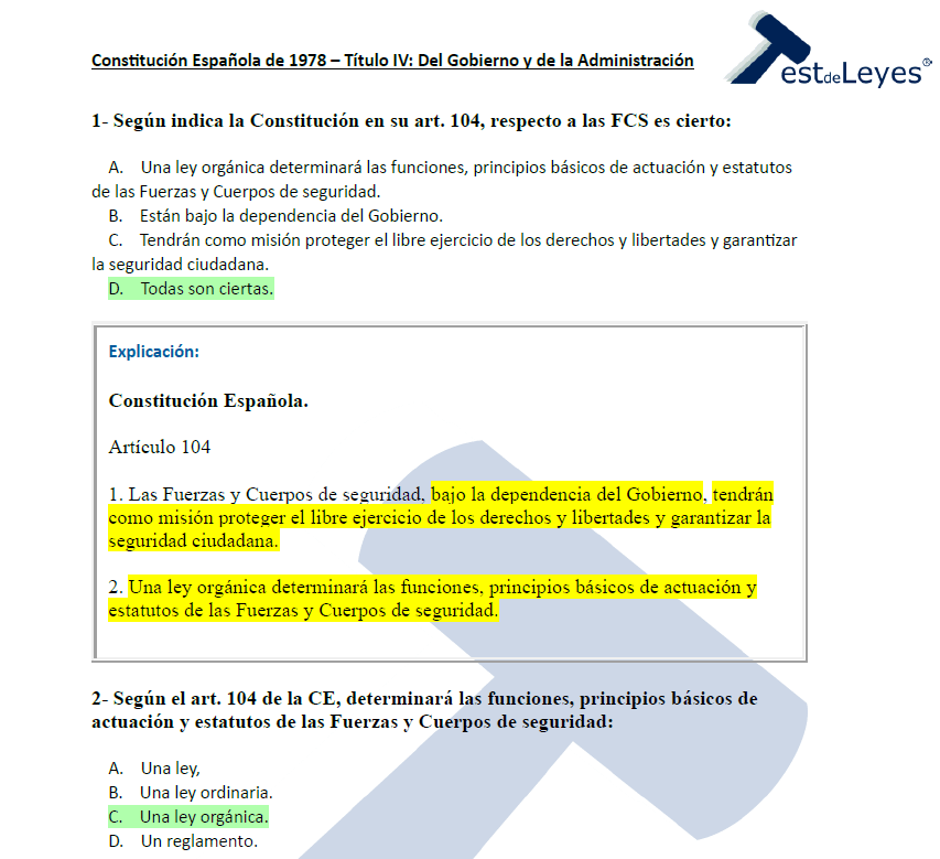 Constitución Española – Título IV – Del Gobierno y de la Administración - Imagen 3
