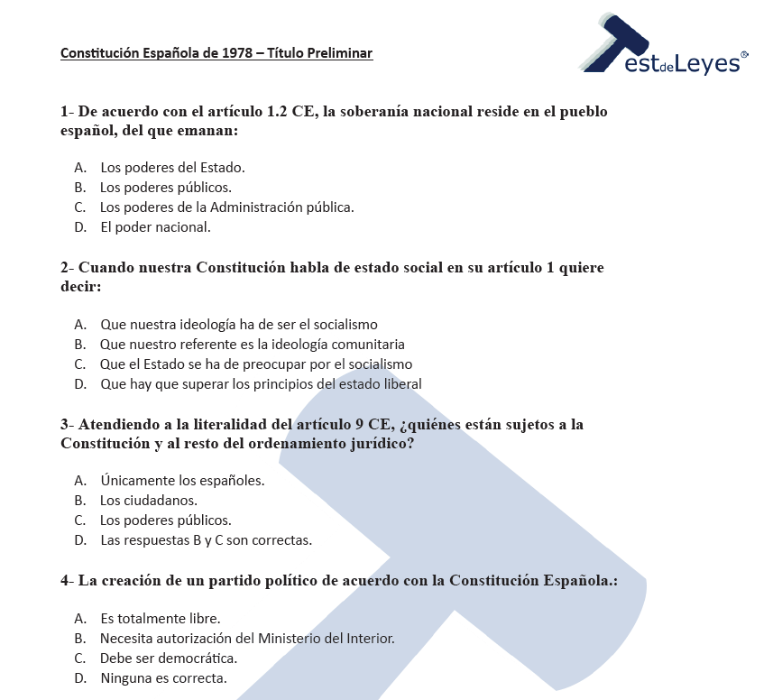 Constitución Española - Título Preliminar - Imagen 2