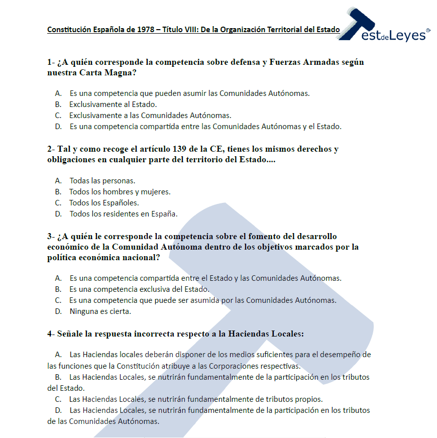 Constitución Española – Título VIII – De la Organización Territorial del Estado - Imagen 2