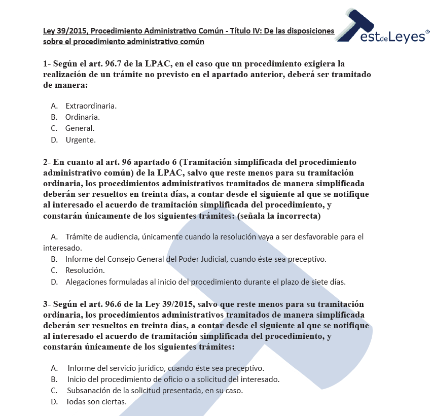 Ley 39/2015 - Título IV - De las disposiciones sobre el procedimiento administrativo común - Imagen 2