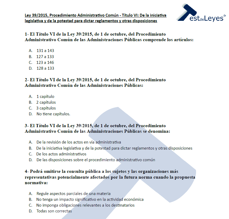 Ley 39/2015 - Título VI - De la iniciativa legislativa y de la potestad para dictar reglamentos y otras disposiciones - Imagen 2