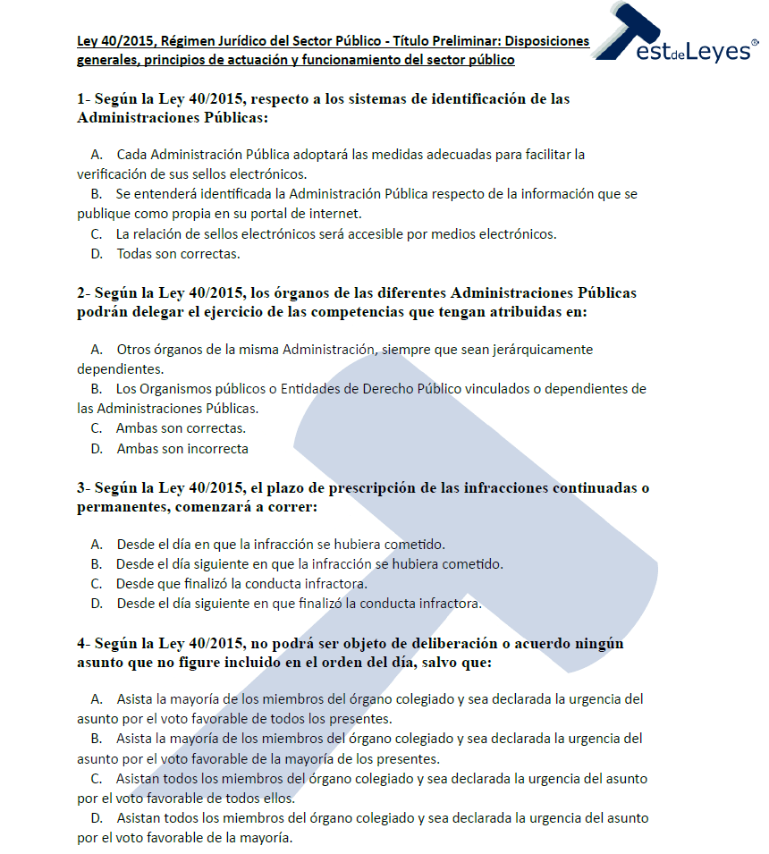 Ley 40/2015 - Título Preliminar - Disposiciones generales, principios de actuación y funcionamiento del sector público - Imagen 2