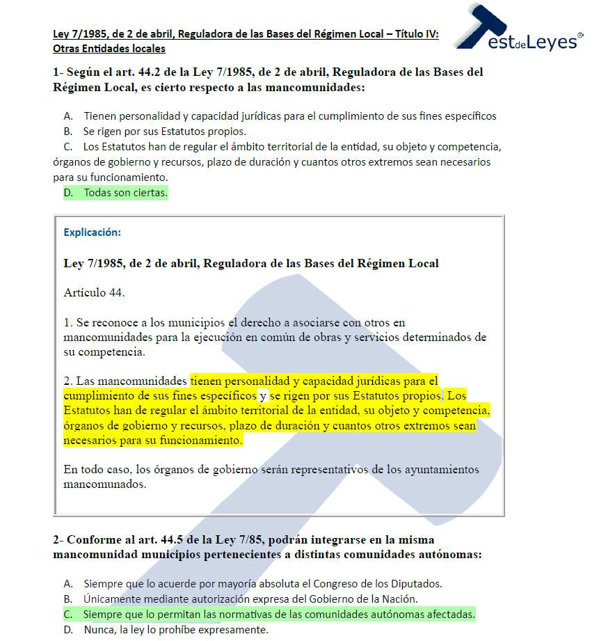 Ley 7/1985, de 2 de abril, Reguladora de las Bases del Régimen Local - Título IV - Otras Entidades Locales - Imagen 3
