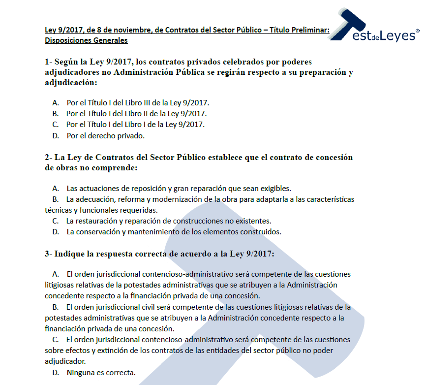 Ley 9/2017, de 8 de noviembre, de Contratos del Sector Público - Título Preliminar - Disposiciones Generales - Imagen 2