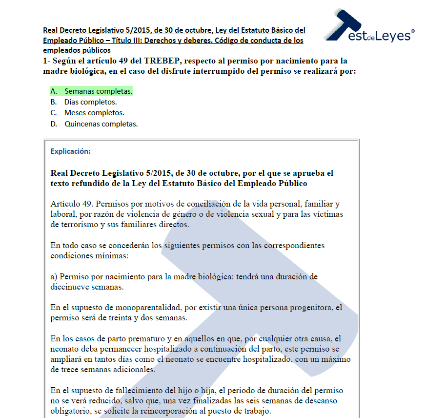 Estatuto Básico del Empleado Público - Título III - Derechos y deberes. Código de conducta de los empleados públicos - Imagen 3