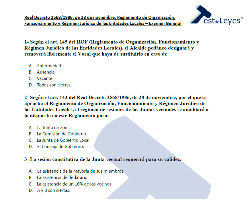 Real Decreto 2568/1986, de 28 de noviembre, Reglamento de Organización, Funcionamiento y Régimen Jurídico de las Entidades Locales - Imagen 2