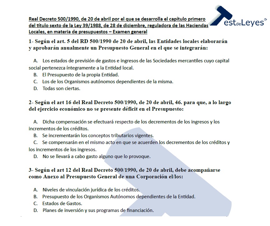 Real Decreto 500/1990, de 20 de abril por el que se desarrolla el capítulo primero del título sexto de la Ley 39/1988, de 28 de diciembre, reguladora de las Haciendas Locales, en materia de presupuestos - Imagen 2