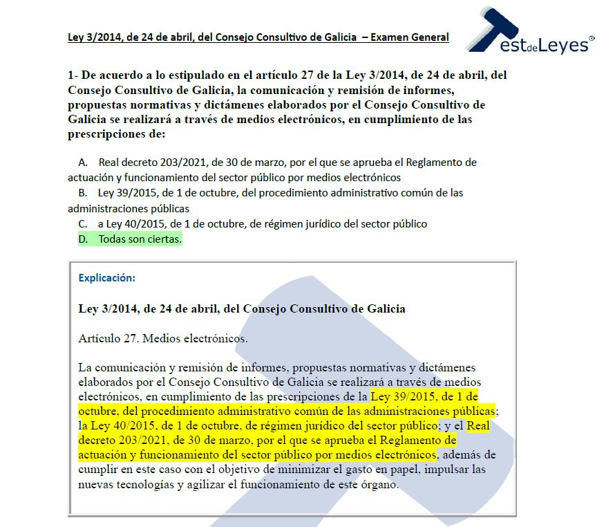 Ley 3/2014, de 24 de abril, del Consejo Consultivo de Galicia - Examen general - Imagen 3
