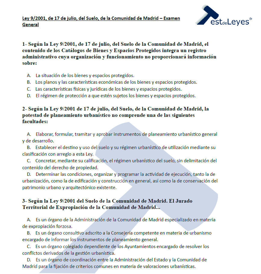 Ley 9/2001, de 17 de julio, del Suelo, de la Comunidad de Madrid - Examen general - Imagen 2