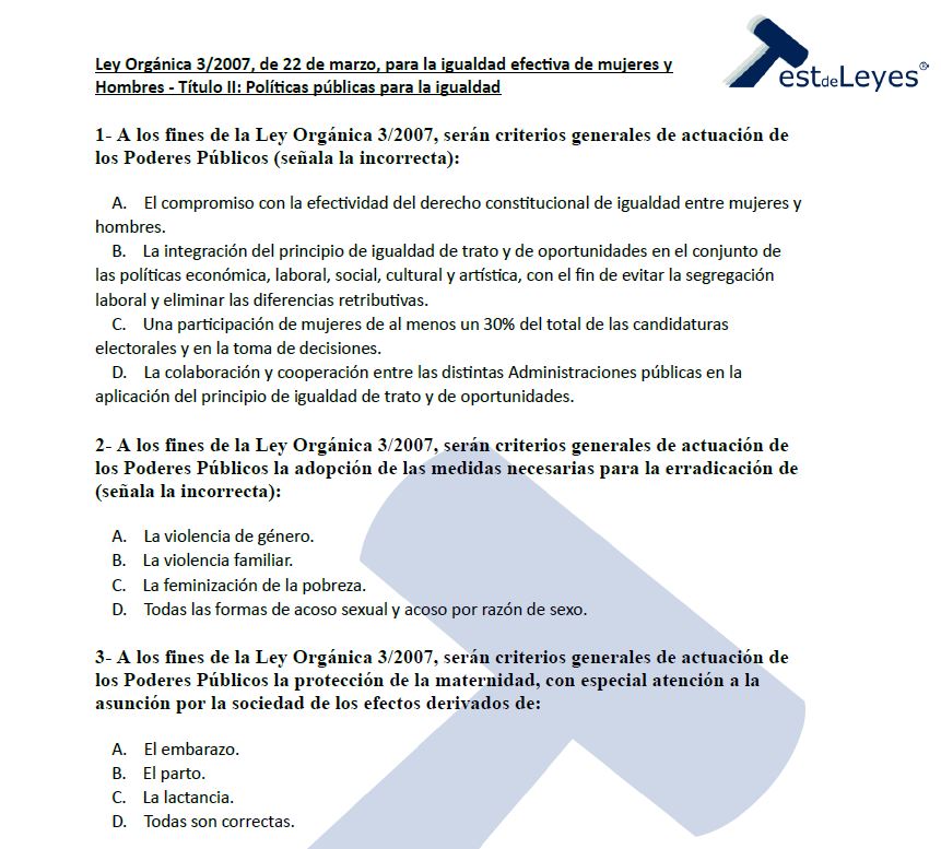 Título II - Ley Orgánica 3/2007, de 22 de marzo, para la igualdad efectiva de mujeres y hombres - Imagen 2