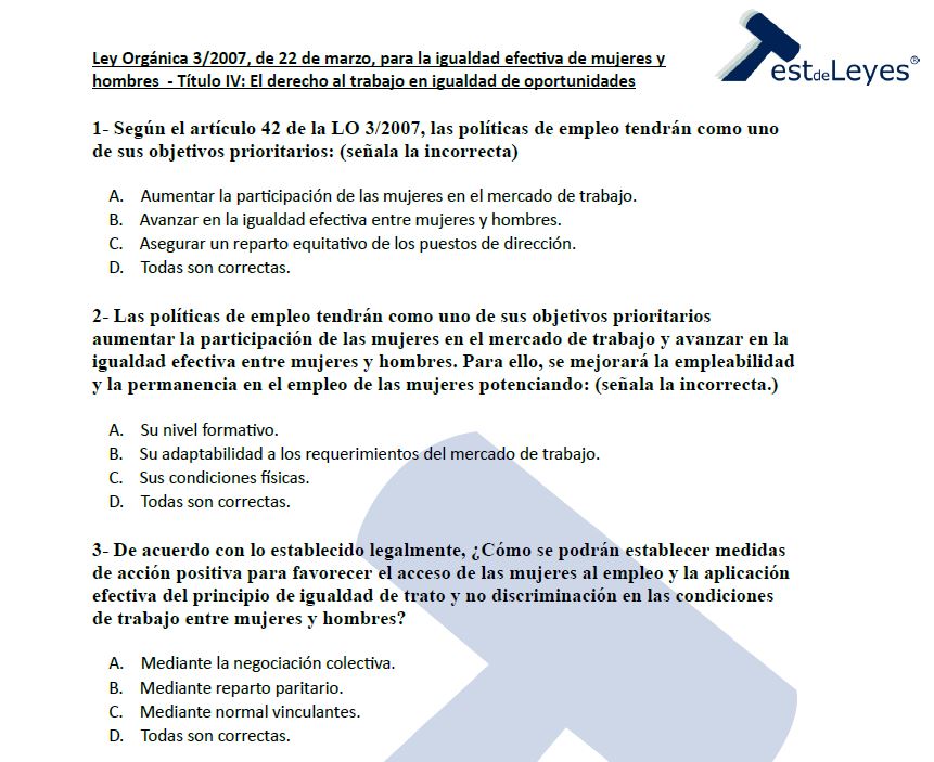 Título IV - Ley Orgánica 3/2007, de 22 de marzo, para la igualdad efectiva de mujeres y hombres - Imagen 2