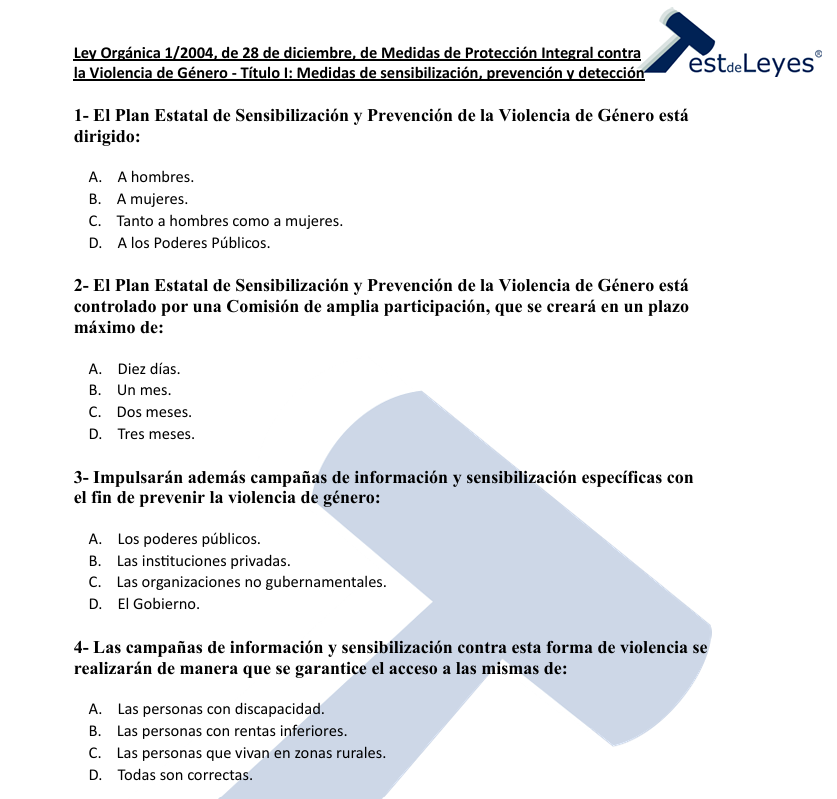 Ley Orgánica 1/2004, de 28 de diciembre, de Medidas de Protección Integral contra la Violencia de Género - Título I - Imagen 2