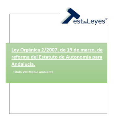 Ley Orgánica 2/2007, de 19 de marzo, de reforma del Estatuto de Autonomía para Andalucía - Título VII