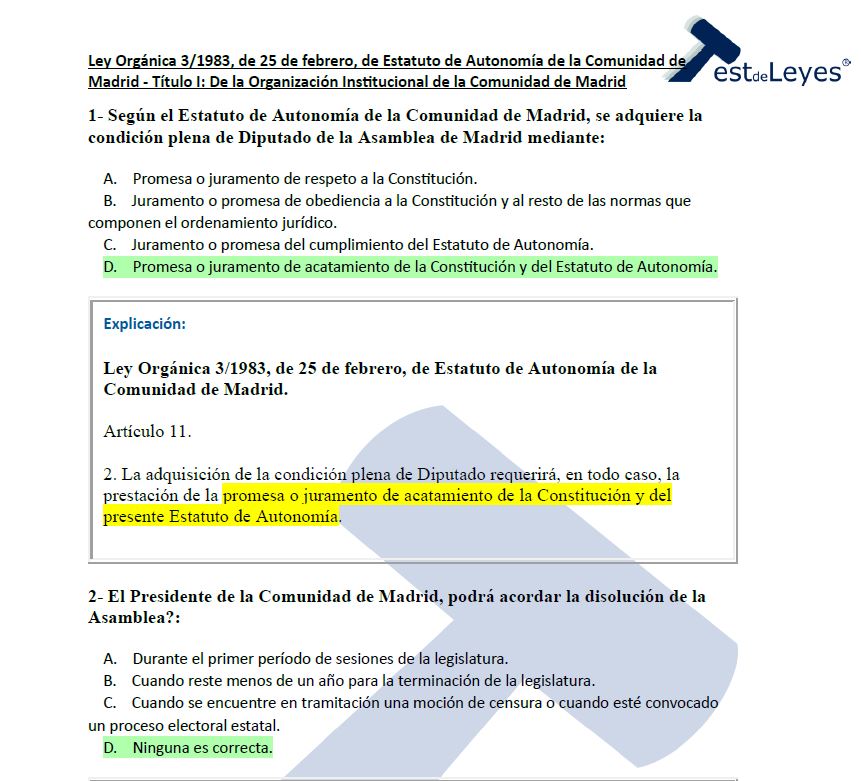 Ley Orgánica 3/1983, de 25 de febrero, de Estatuto de Autonomía de la Comunidad de Madrid - Título I - Imagen 3