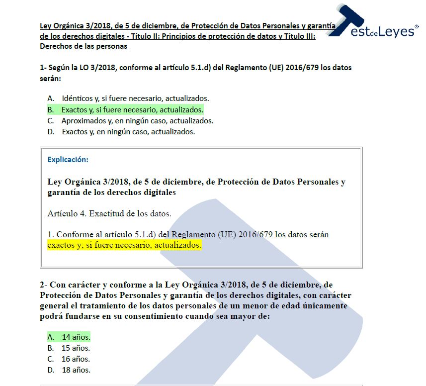 Ley Orgánica 3/2018, de 5 de diciembre, de Protección de Datos Personales y garantía de los derechos digitales - Títulos II y III - Imagen 3